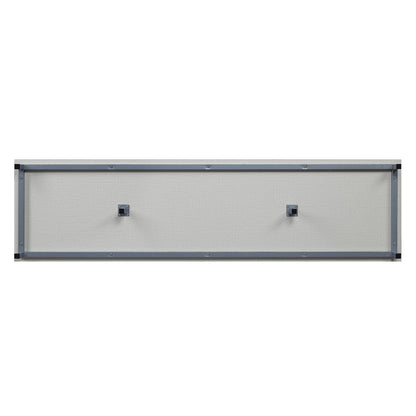 Firey 60" TV Stand/Fireplace with Glass Shelves - Beige Gloss