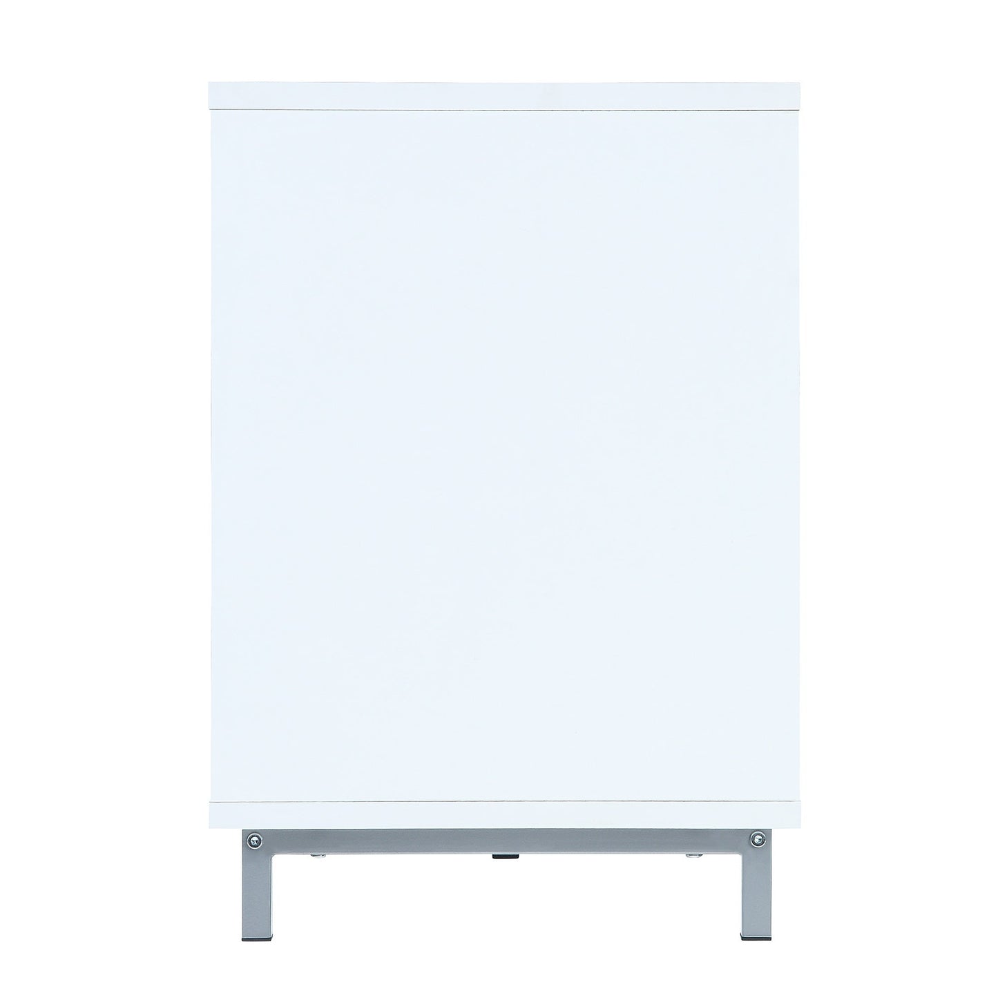 Firey 60" TV Stand/Fireplace with Glass Shelves - White Gloss