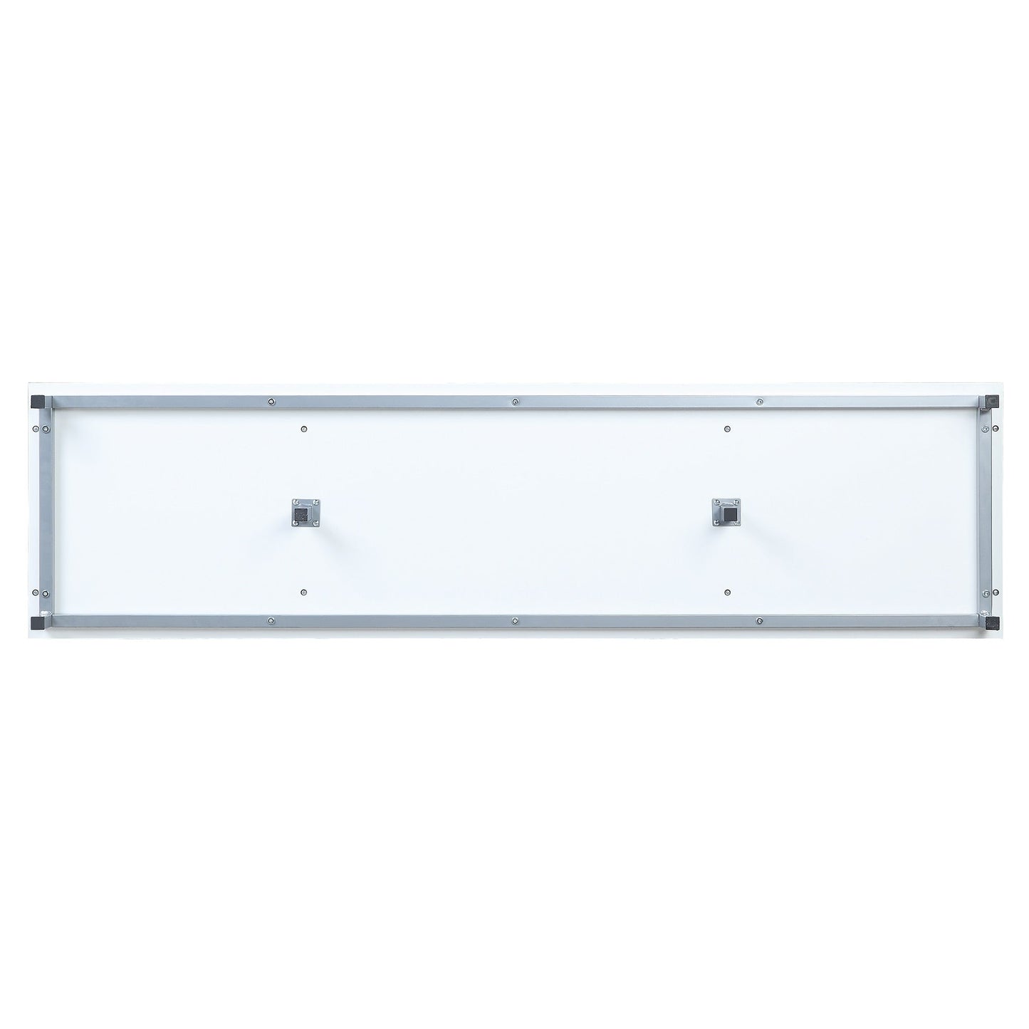 Firey 60" TV Stand/Fireplace with Glass Shelves - White Gloss