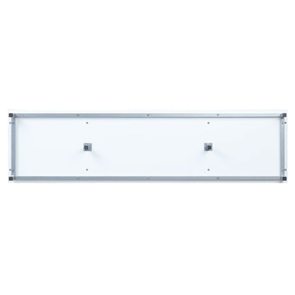Firey 60" TV Stand/Fireplace with Glass Shelves - White Gloss