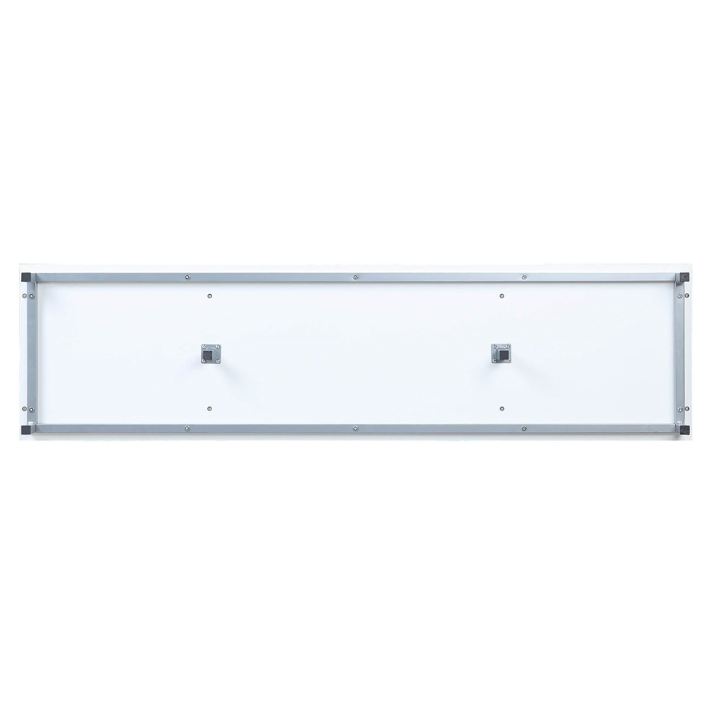 Firey 60" TV Stand/Fireplace with Glass Shelves - White Gloss