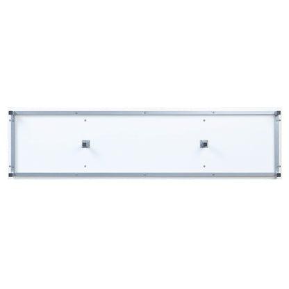 Firey 60" TV Stand/Fireplace with Glass Shelves - White Gloss