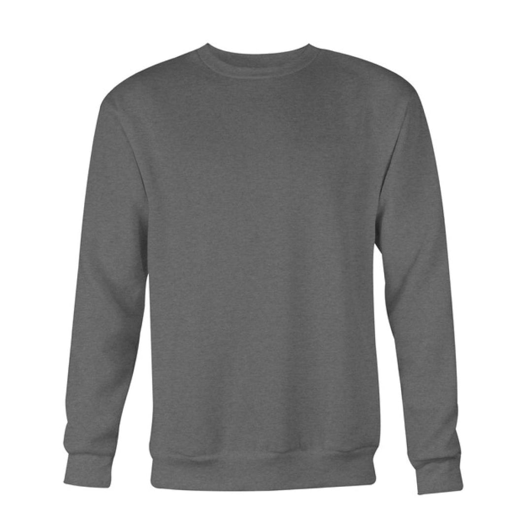 Men's Plain Crew Sweatshirt, Charcoal