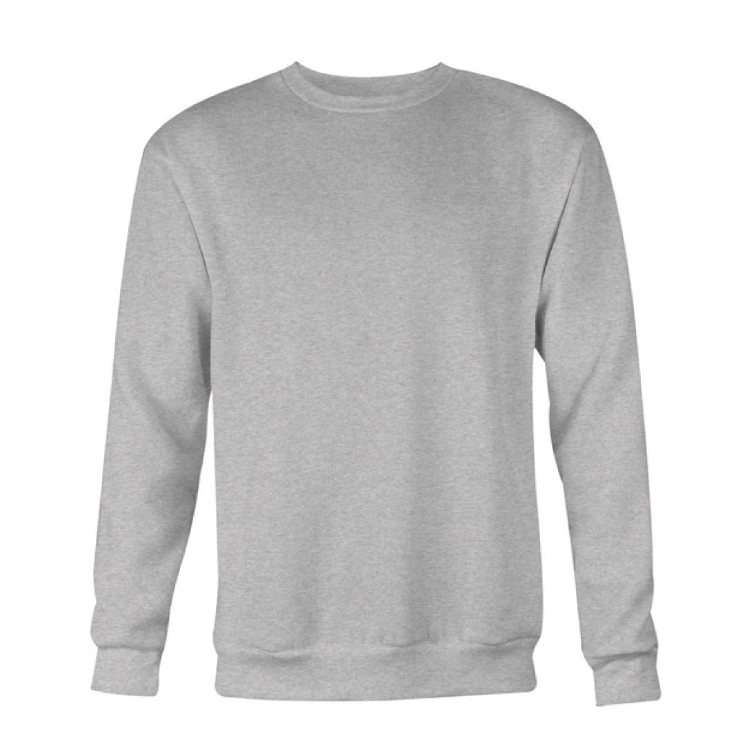 Men's Plain Crew Sweatshirt, Heather Grey