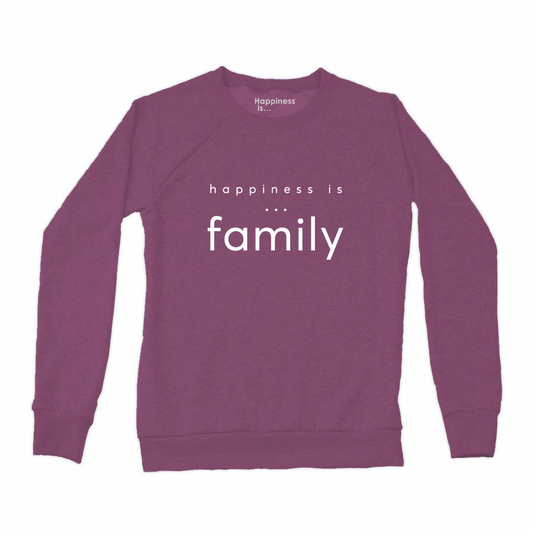 Women's Family Crew Sweatshirt, Plum