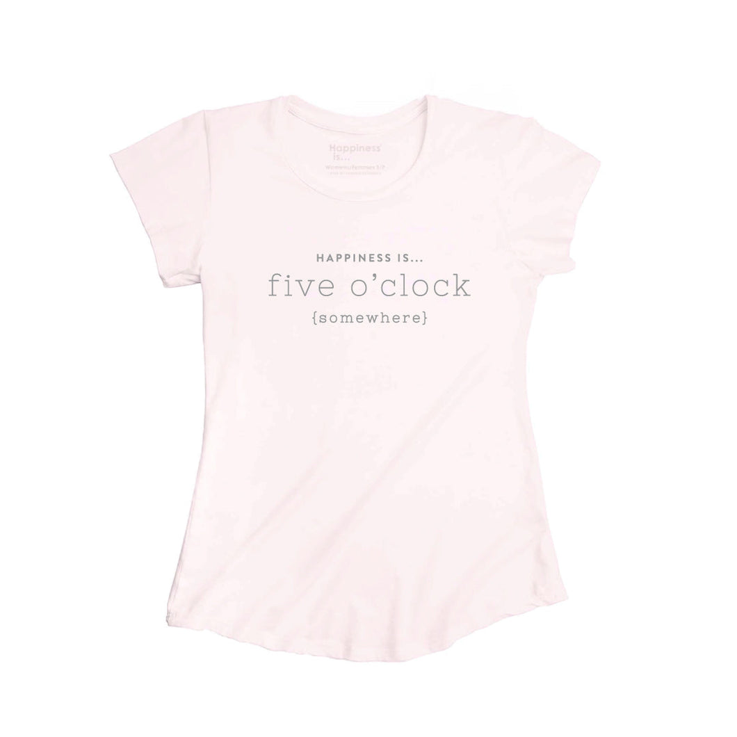 Women's Five O'Clock Bamboo T-Shirt, Ballet Pink