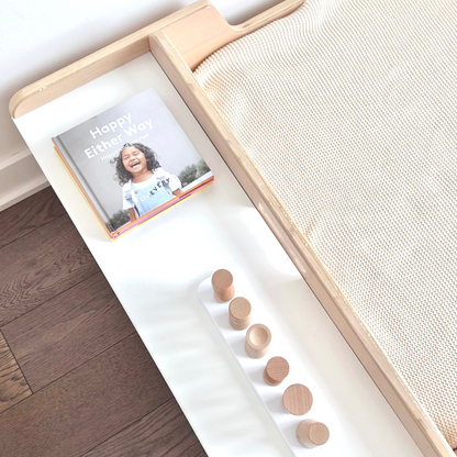 APPLE FULL - Montessori Floor Bed with Shelves