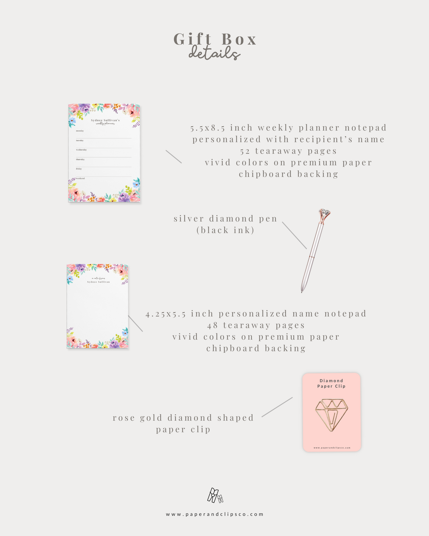 Pastel Floral Stationery Gift Set