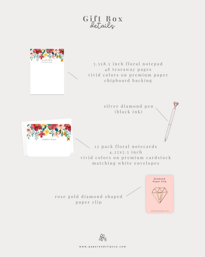 Blossom Floral Stationery Gift Set