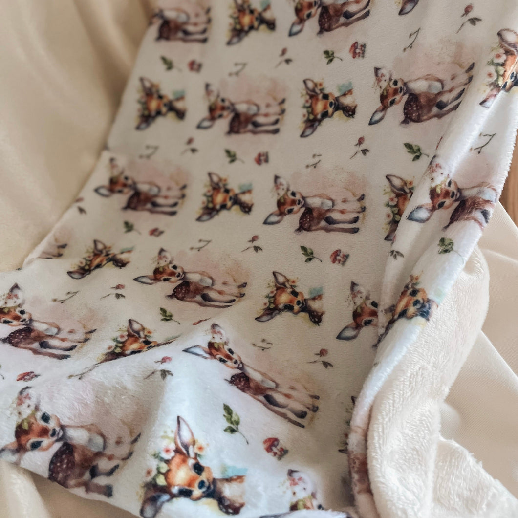 Mini cuddle blanket « Dear love / smooth cream »