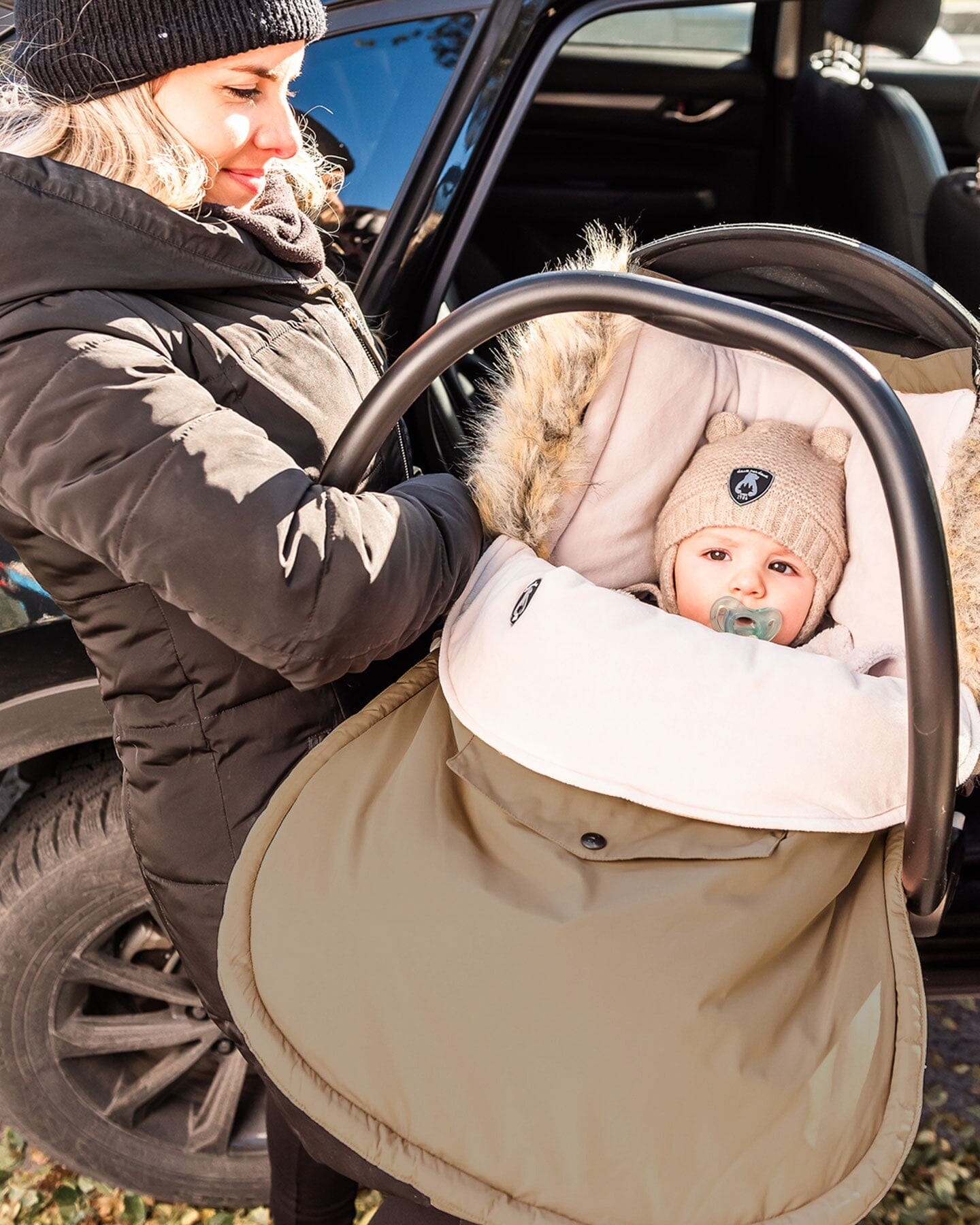 Baby Bunting Bag Coffee Designed For Car Seat and Stroller