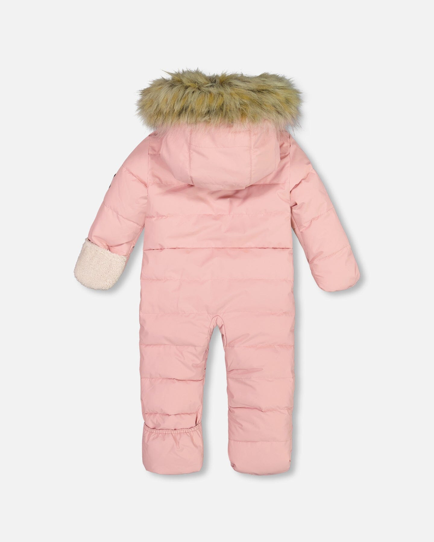 Baby fur hood snowsuit hotsell