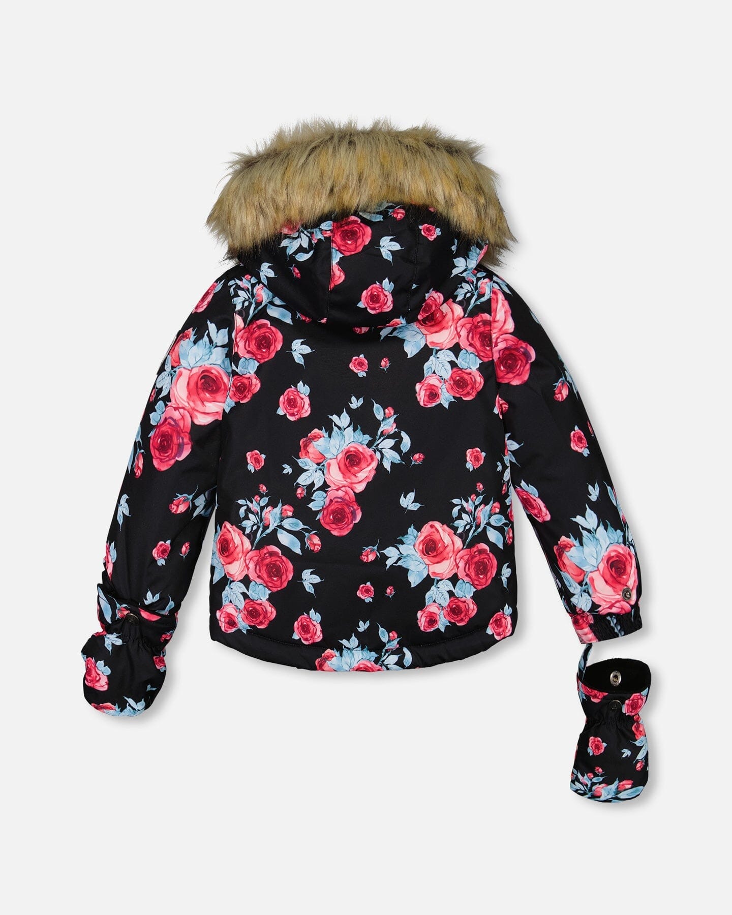 Two Piece Baby Snowsuit Air Blue Printed Roses