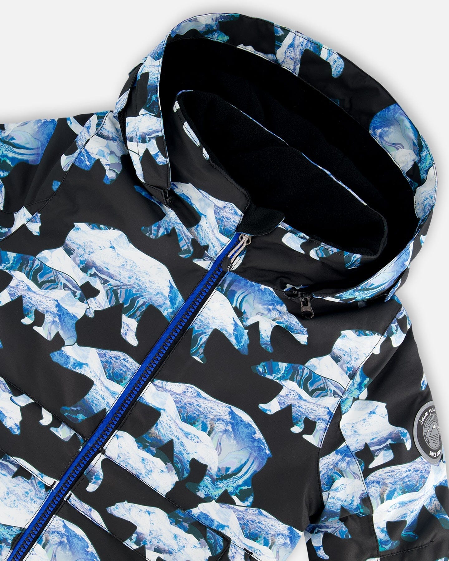 Two Piece Snowsuit Printed Bears And Royal Blue