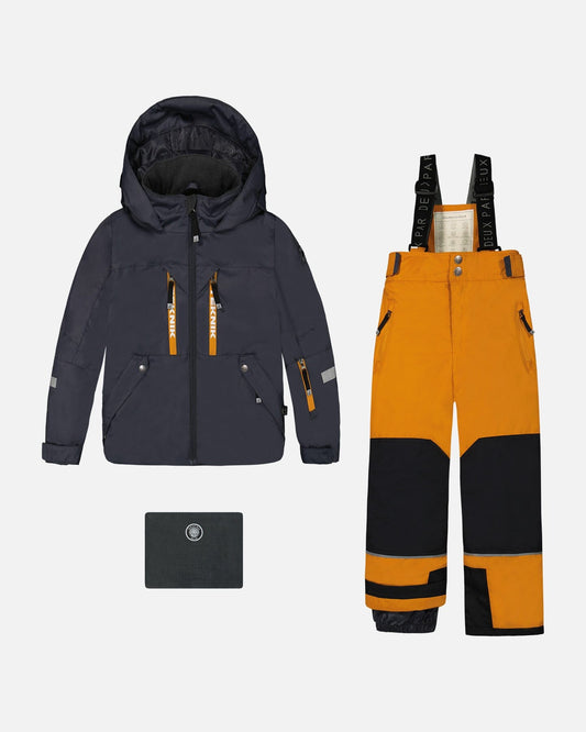 Two Piece TEKNIK Snowsuit Gray And Tan