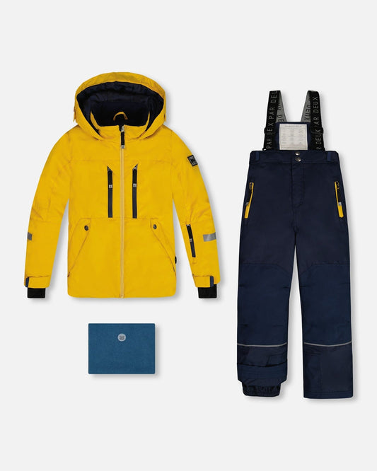 Two Piece TEKNIK Snowsuit Yellow And Navy