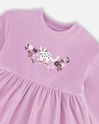 Tunic And Printed Leggings Set Lilac Mini Flowers