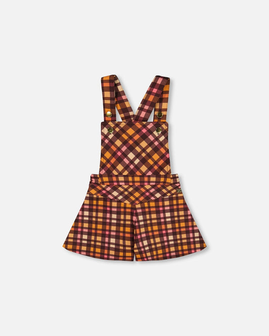 Milano Shortall Plaid Magenta And Brown