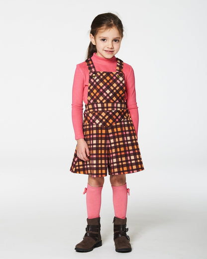 Milano Shortall Plaid Magenta And Brown