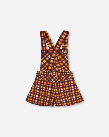 Milano Shortall Plaid Magenta And Brown