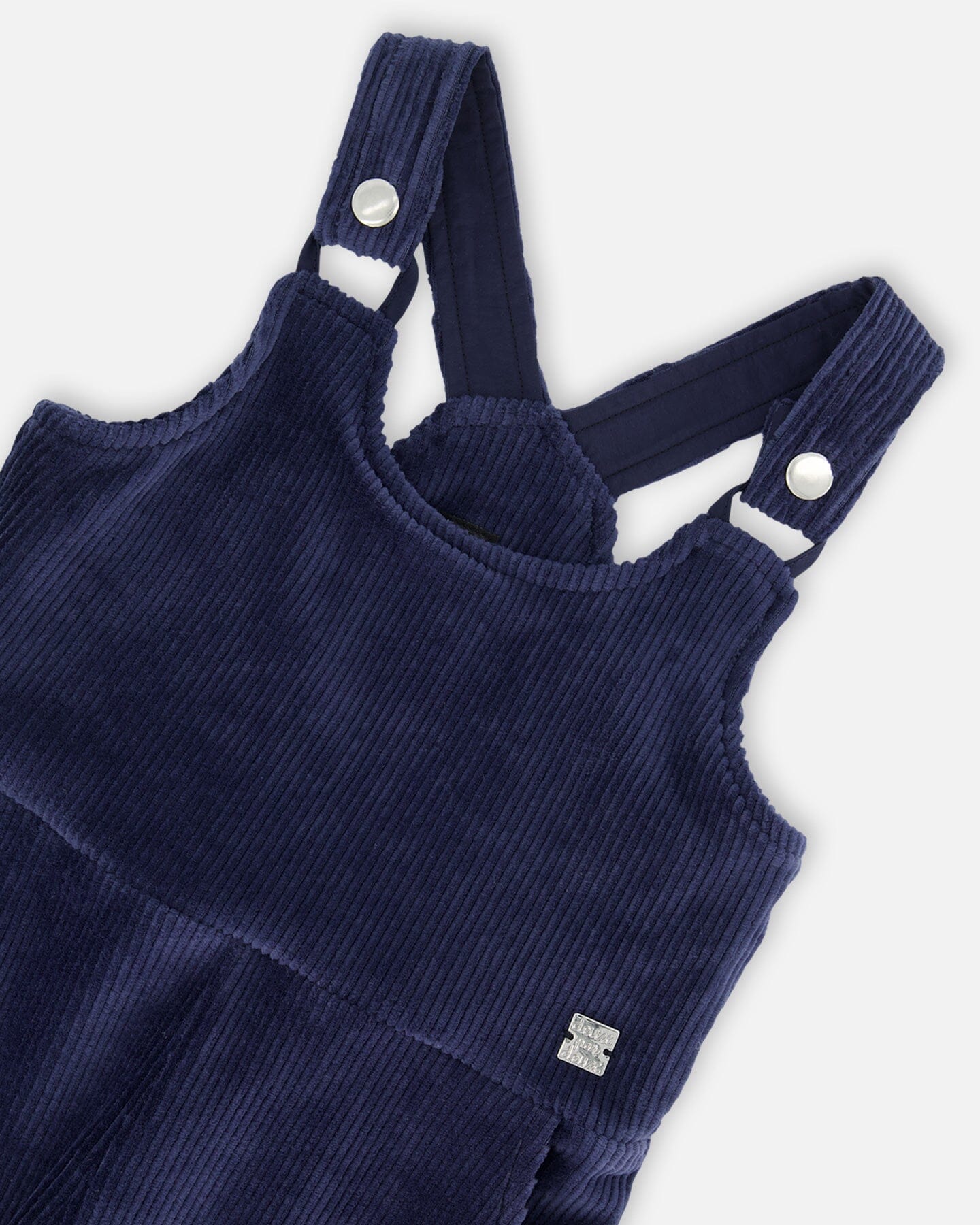 Velvet Stretch Cargo Overalls Navy