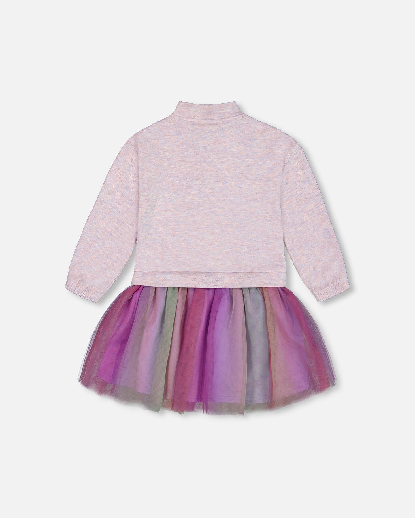 Super Soft Sweatshirt Dress With Rainbow Tulle Skirt