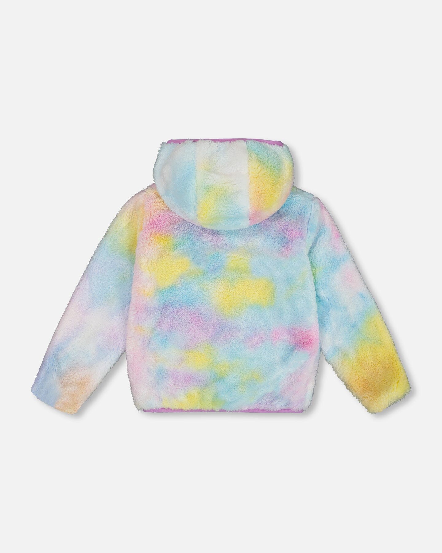 Reversible Plush Jacket Lilac Tie Dye