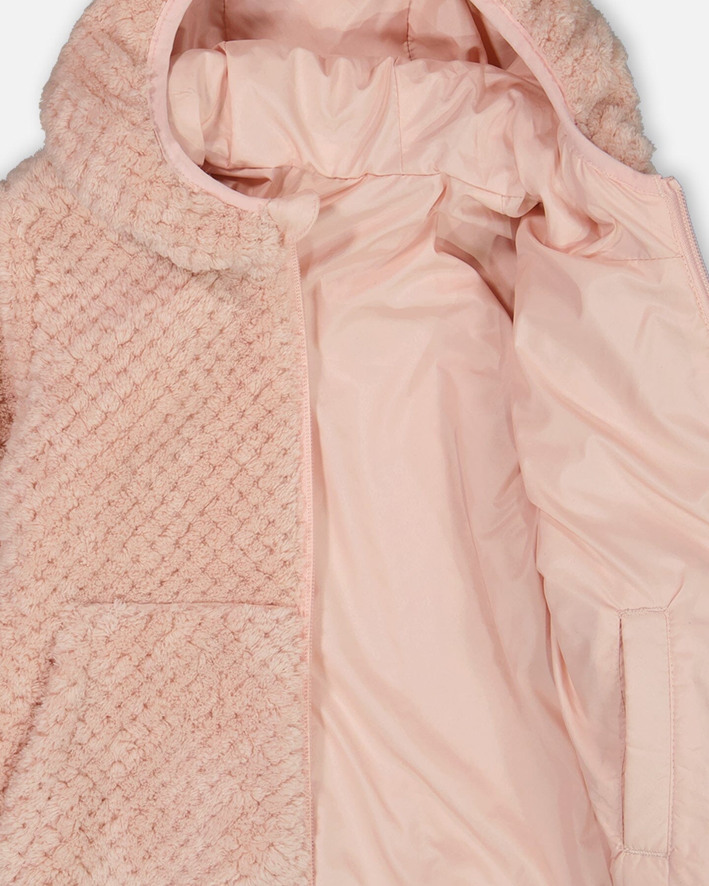 Reversible Plush Jacket Pink