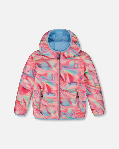 Quilted Jacket Printed Marble