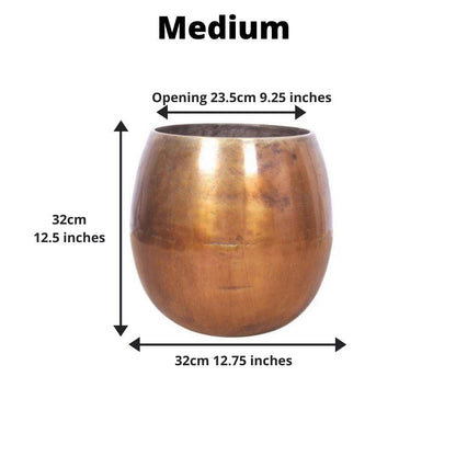 Gaby - Copper Brass Mid-Century Planter (Multiple Sizes)