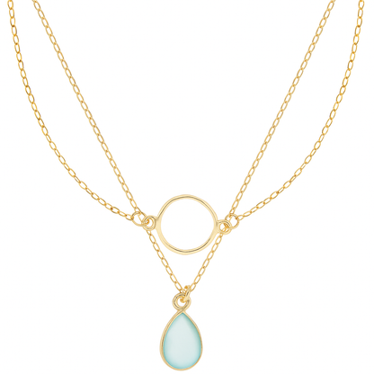 Golden Chalcedony Layered Necklaces