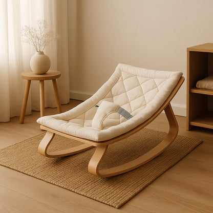 Wooden Baby Rocker – Natural Comfort and Modern Design | Nursery Rocking Chair