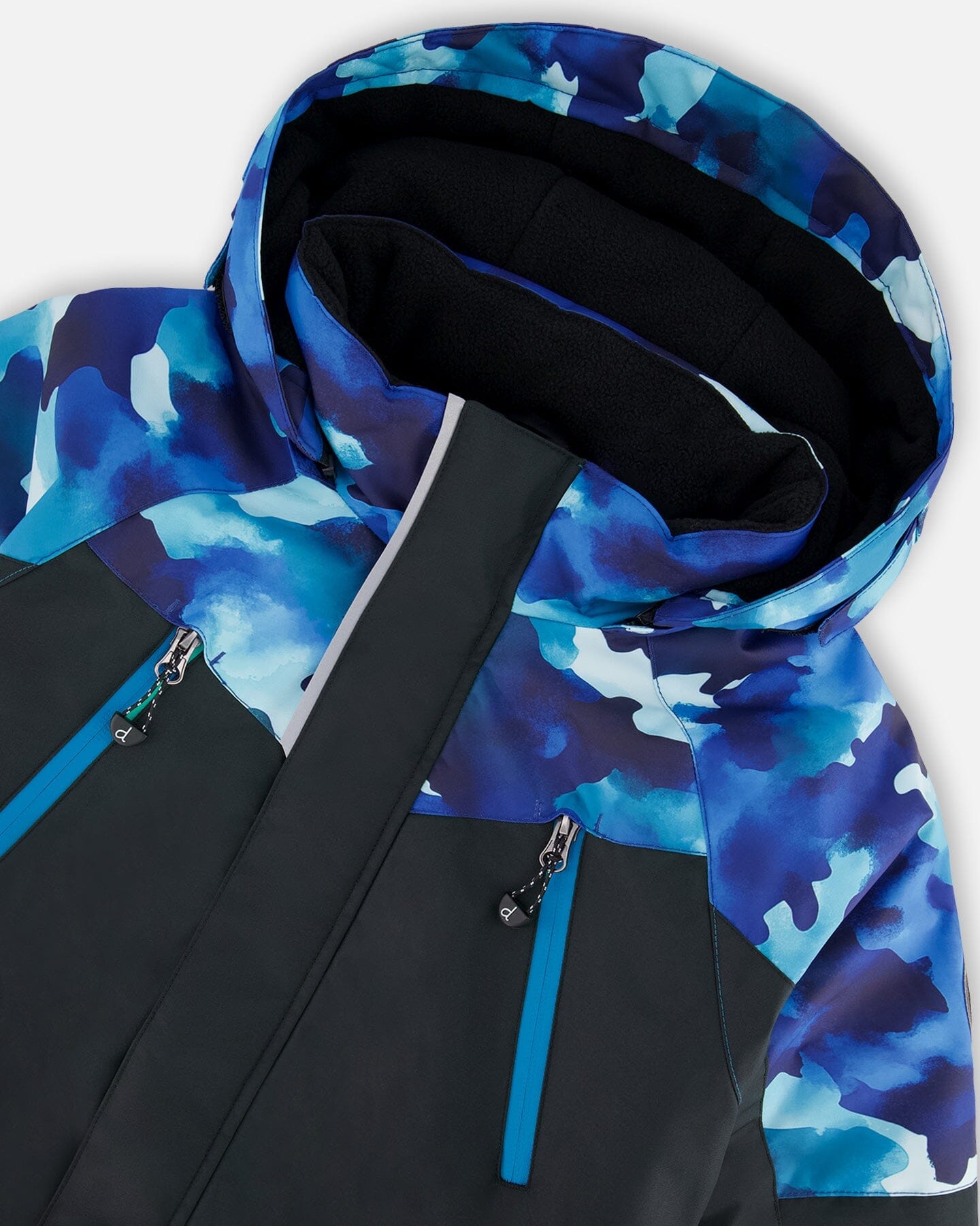Two-Piece Play Snowsuit Teal Blue Camouflage