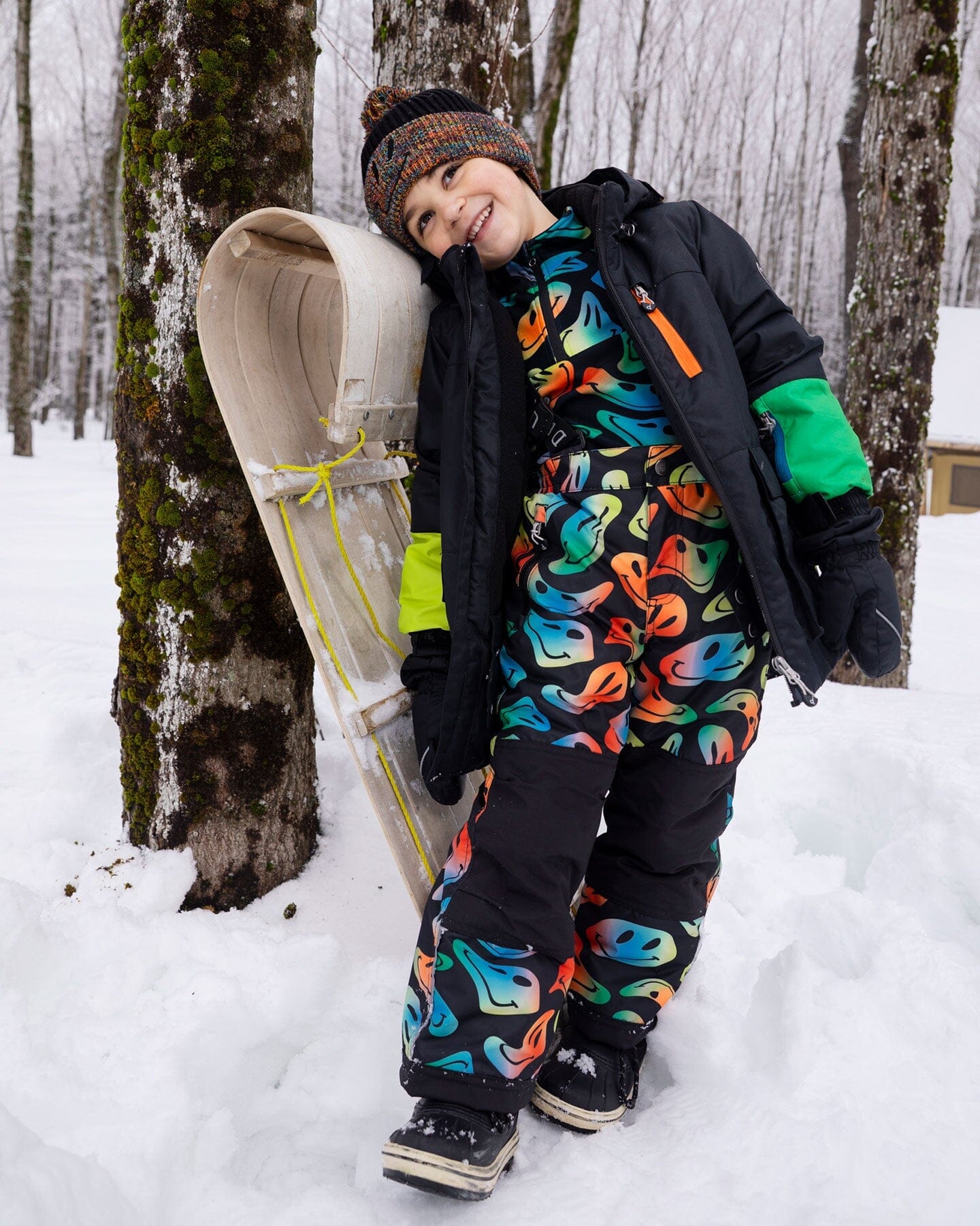 Two-Piece Play Snowsuit Smiley Face