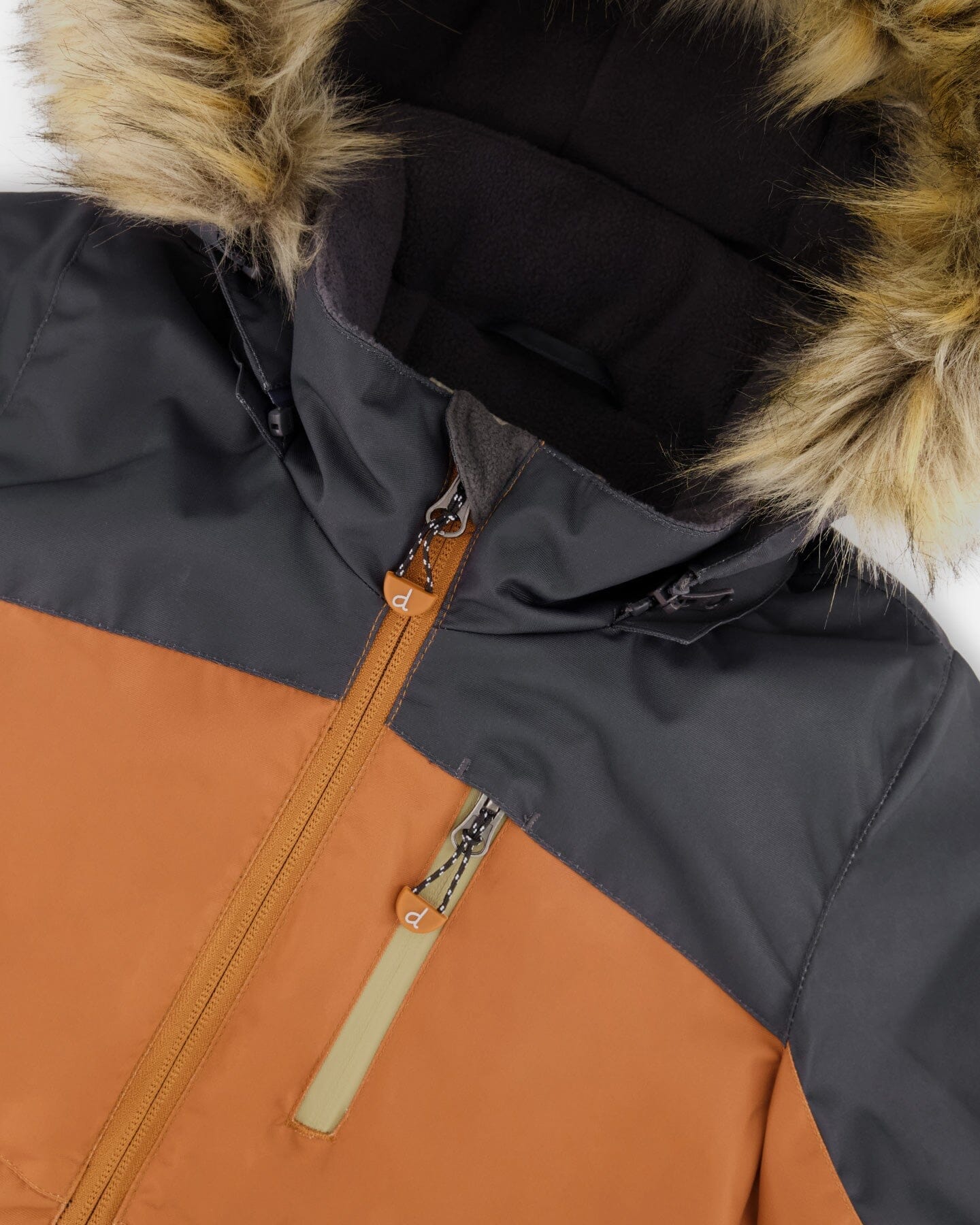 Two-Piece Play Snowsuit With Colorblocked Jacket Black