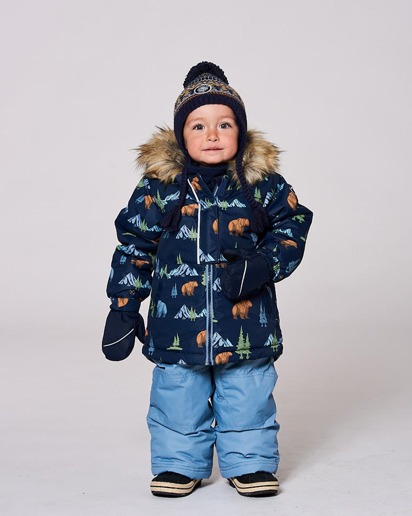 Two-Piece Baby Play Snowsuit Blue Gray