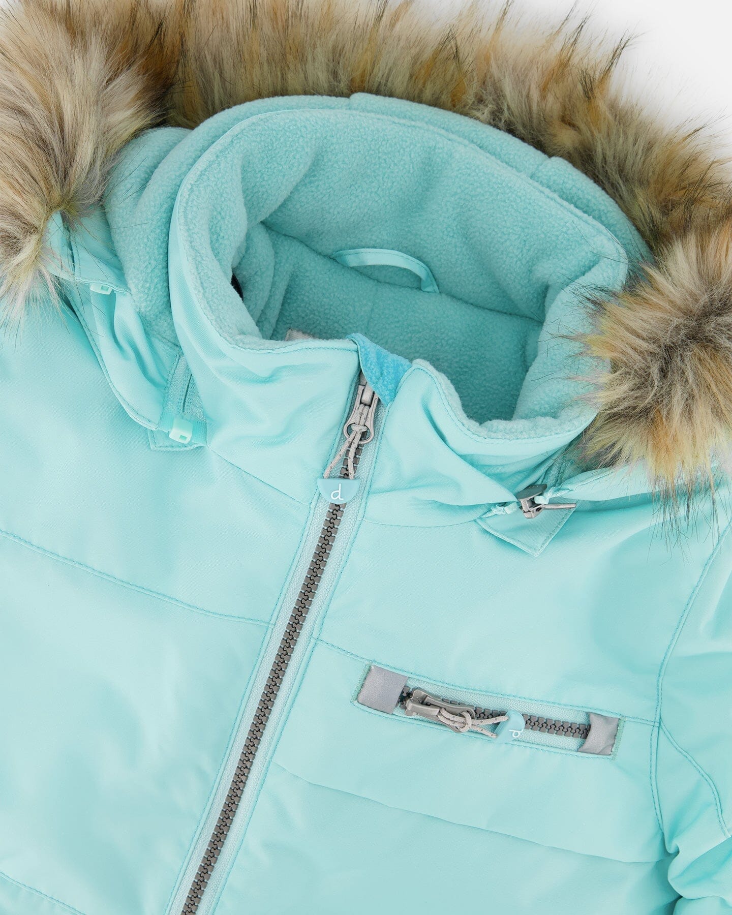 Two-Piece Play Snowsuit Blue Flower Print