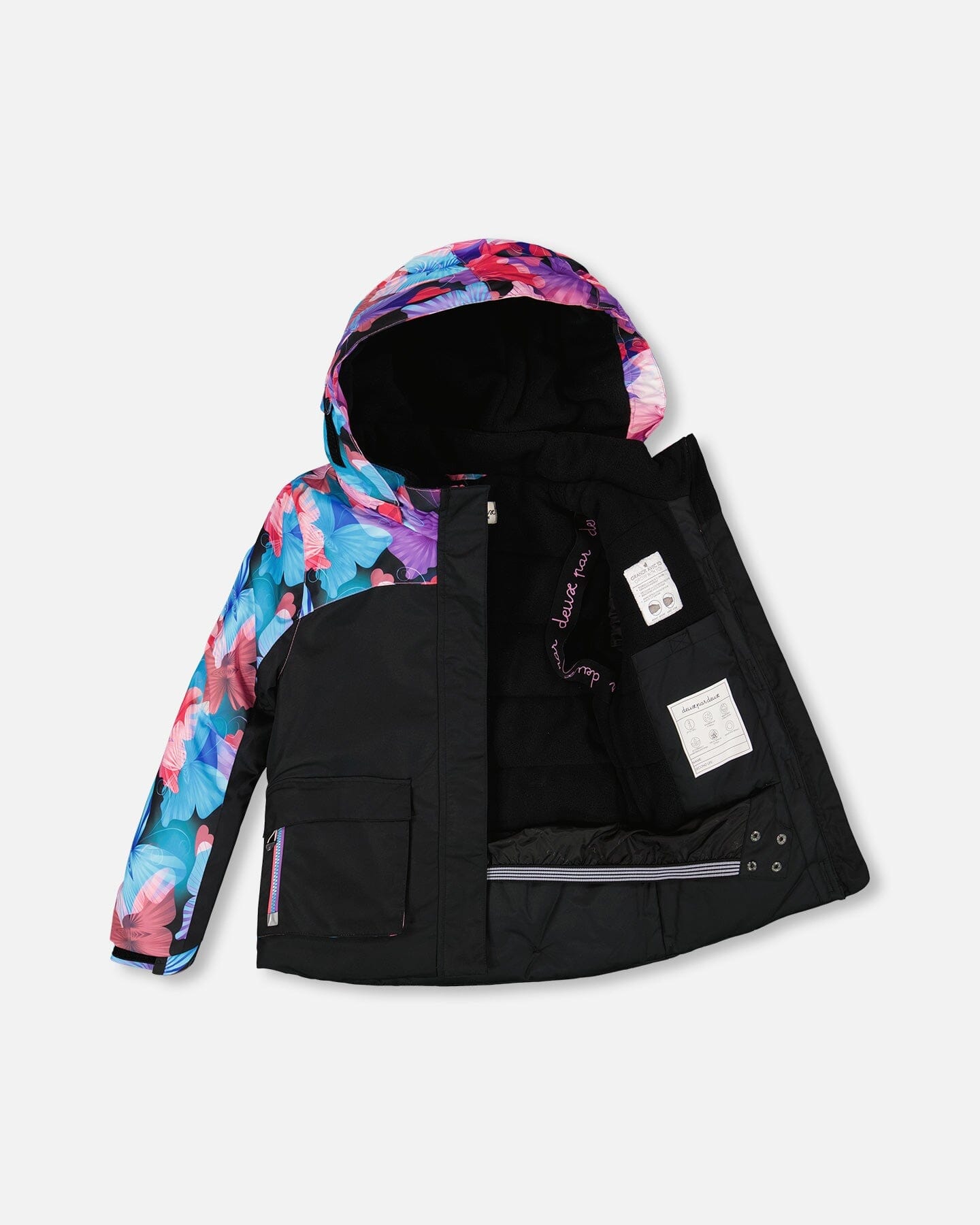 Two-Piece Play Snowsuit Black Butterfly Print
