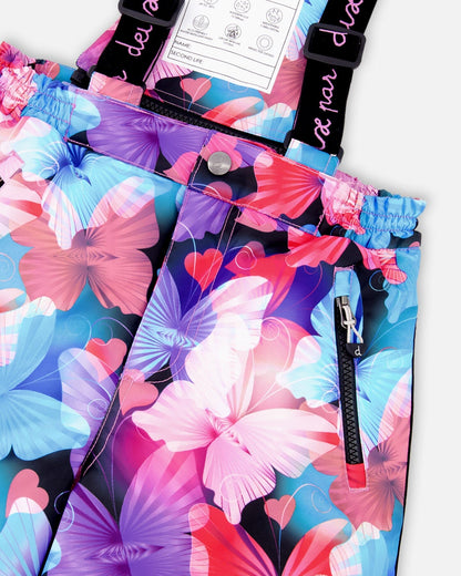 Two-Piece Play Snowsuit Black Butterfly Print