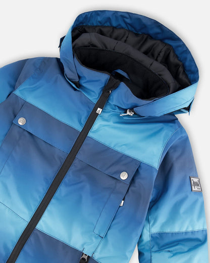 Two-Piece Teknik Snowsuit Teal Gradient