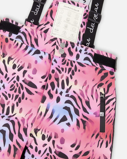 Two-Piece Teknik Snowsuit Multicolor Leopard And Zebra