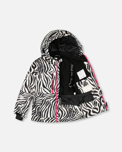 Two-Piece Teknik Snowsuit Zebra Print