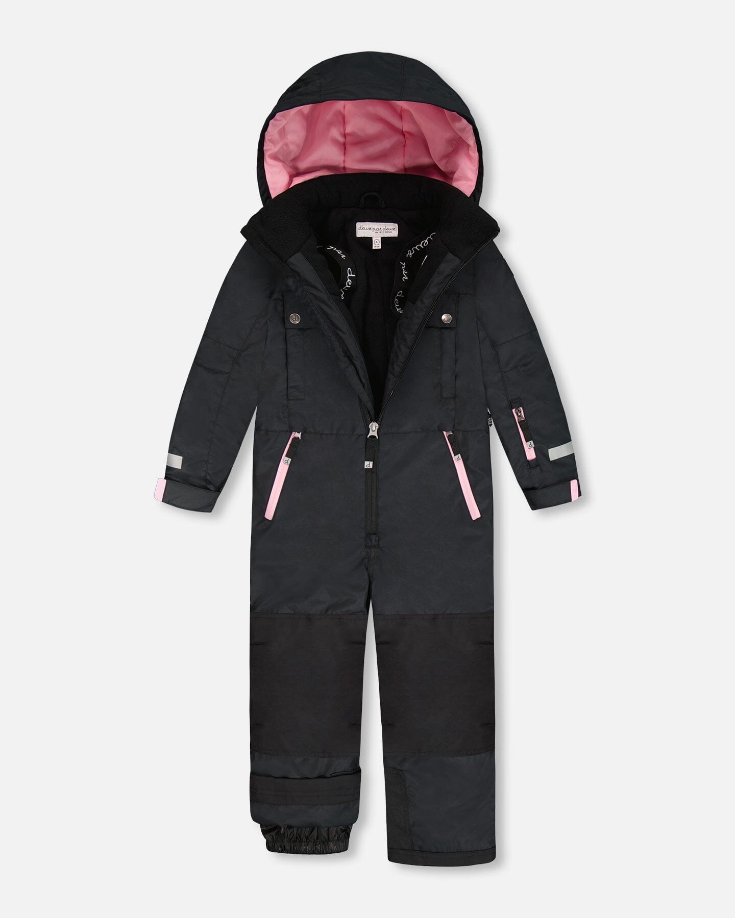 One-Piece Teknik Snowsuit Black With Pink
