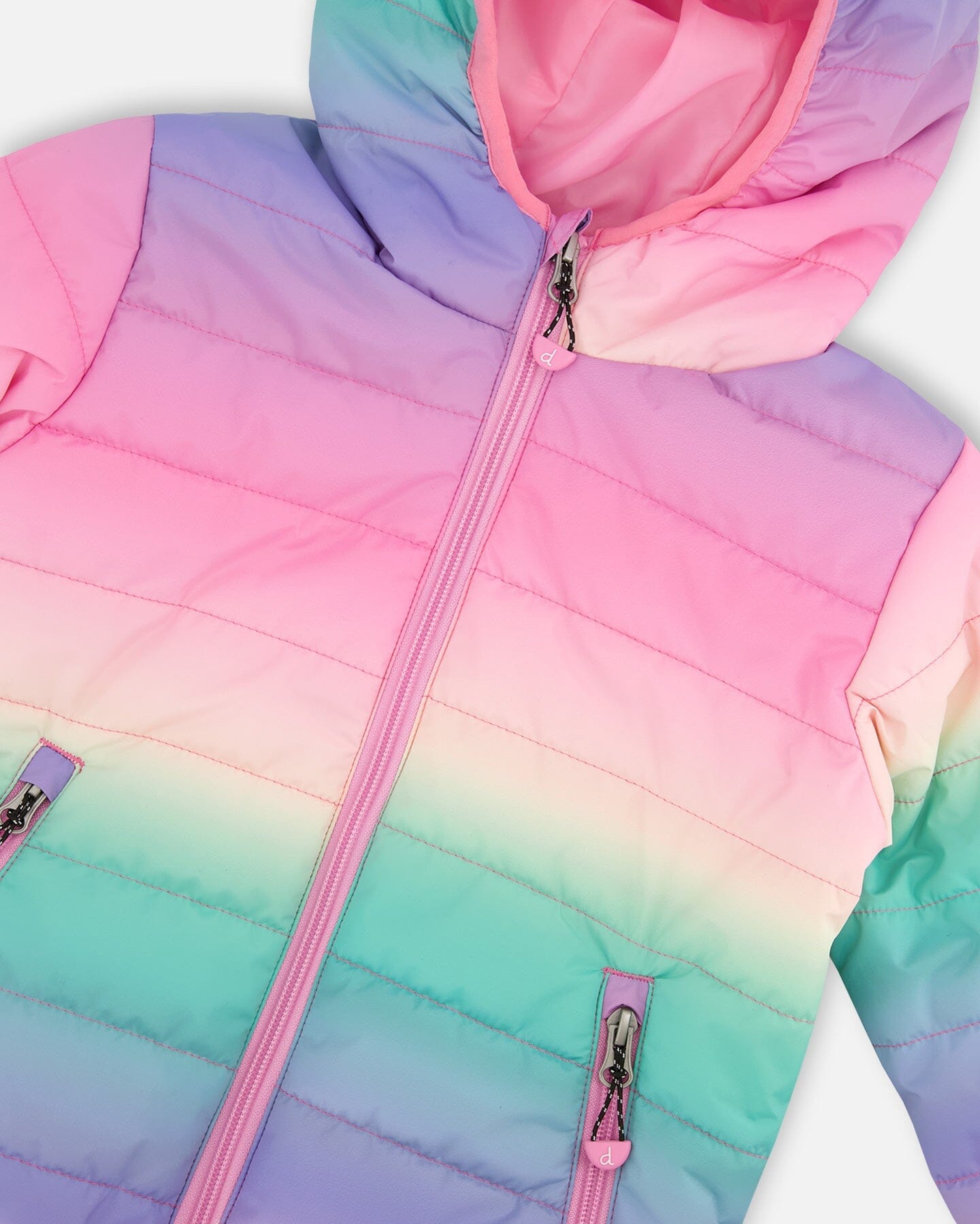 Quilted Mid-Season Jacket Multicolor Gradient