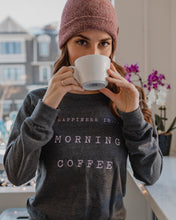 Load image into Gallery viewer, Women&#39;s Coffee Crew Sweatshirt, Charcoal
