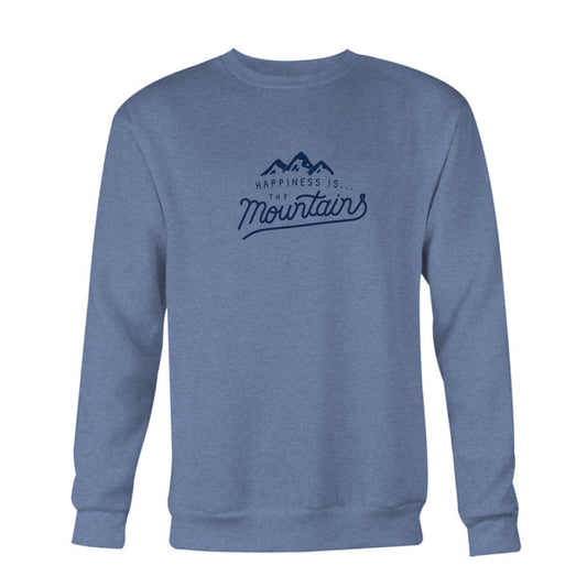 Men's Mountains Crew Sweatshirt, Heather Navy