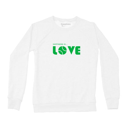 Women's Tennis Love Crew Sweatshirt, White