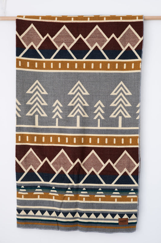 Tree Line Throw Blanket - Aurora Highlands