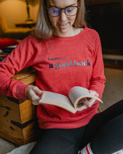 Load image into Gallery viewer, Women&#39;s Good Book Crew Sweatshirt, Chili
