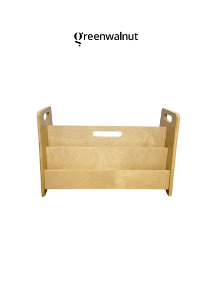 Double-Sided Wooden Montessori Bookshelf for Kids |  Book Storage for kids